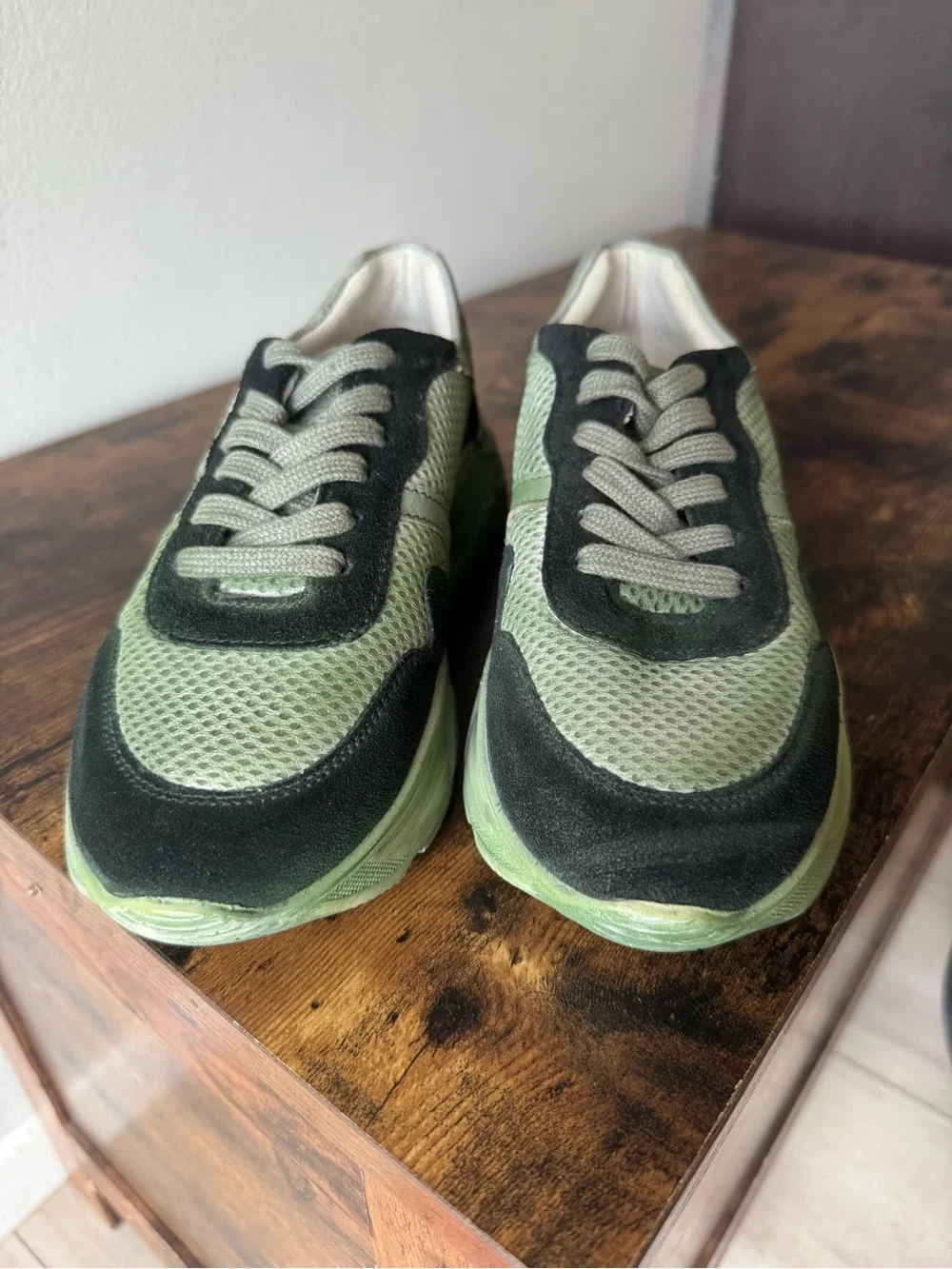 Free People Let’s Wander Washed Sneaker Olive Green EU 36 US 5.5/6